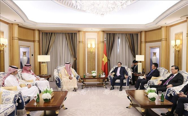 越南政府总理范明政会见沙特各大公司和投资基金 ảnh 3 越南政府总理范明政会见沙特各大公司和投资基金 ảnh 3