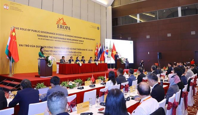 EROPA 2023 会议：题为“致力于可持续发展的公共治理”的亚洲领导人论坛举行 ảnh 1