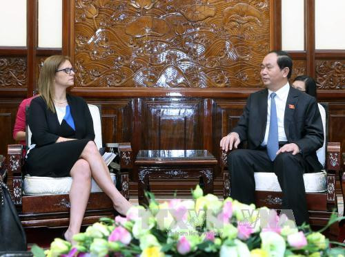 国家主席陈大光会见以色列驻越大使埃隆·沙哈尔 ảnh 1