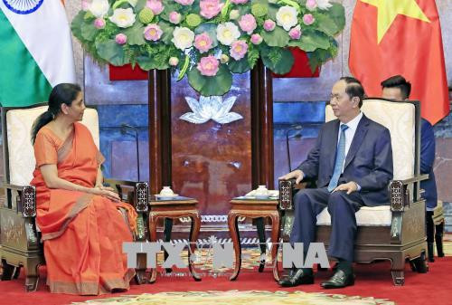 越南国家主席陈大光会见印度国防部长尼玛拉·西塔拉曼 ảnh 1 越南国家主席陈大光会见印度国防部长尼玛拉·西塔拉曼 ảnh 1