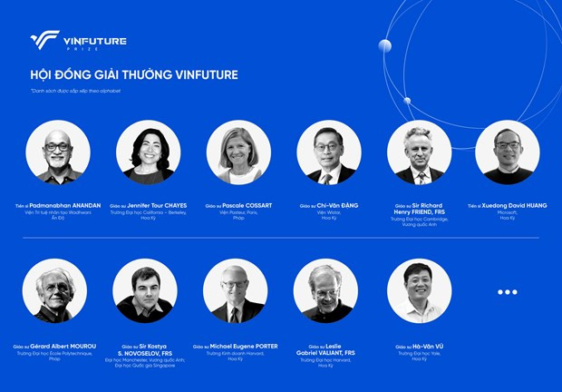 越南Vingroup集团公布VinFuture全球奖 ảnh 2 越南Vingroup集团公布VinFuture全球奖 ảnh 2