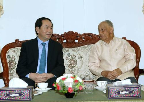 越南国家主席陈大光结束对老挝的国事访问 ảnh 1