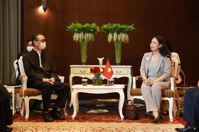 越南国家副主席武氏映春会见泰国副总理兼外长敦·普拉穆德维奈 ảnh 3 越南国家副主席武氏映春会见泰国副总理兼外长敦·普拉穆德维奈 ảnh 3