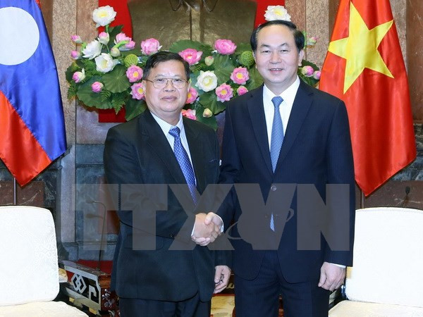 越南国家主席陈大光会见老挝国会副主席宋潘•平坎米 ảnh 1 越南国家主席陈大光会见老挝国会副主席宋潘•平坎米 ảnh 1