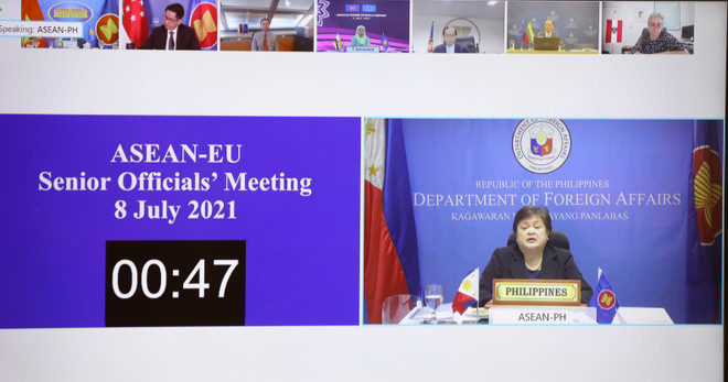 越南副外长阮国勇出席东盟与欧盟高官会视频会议 ảnh 1 越南副外长阮国勇出席东盟与欧盟高官会视频会议 ảnh 1