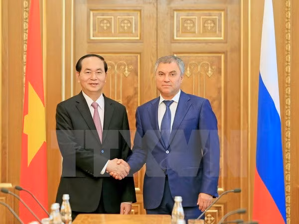 陈大光会见俄罗斯国家杜马主席沃洛金 ảnh 1