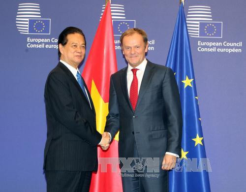 越南政府总理阮晋勇密集会见欧盟领导人 ảnh 1 越南政府总理阮晋勇密集会见欧盟领导人 ảnh 1