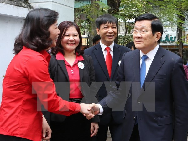 越南国家主席张晋创出席种牛银行项目5周年总结会议 ảnh 1