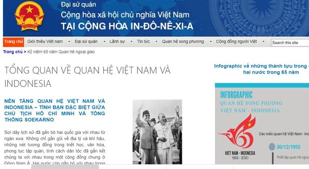 庆祝越南—印度尼西亚建交65周年专题页面开通 ảnh 1 庆祝越南—印度尼西亚建交65周年专题页面开通 ảnh 1