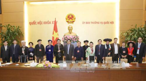 越南国会常务副主席丛氏放会见高平省少数民族先进模范代表团 ảnh 1