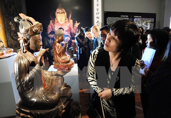 朱漆贴金古木制品 越南民族手工艺之美 ảnh 1