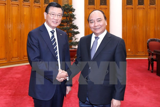 越南政府总理阮春福会见韩国锦湖韩亚集团董事长朴三求 ảnh 1