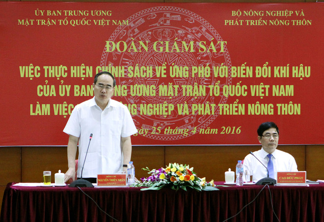 越南祖国阵线中央委员会主席阮善仁:节约水资源 应对气候变化 ảnh 1 越南祖国阵线中央委员会主席阮善仁:节约水资源 应对气候变化 ảnh 1