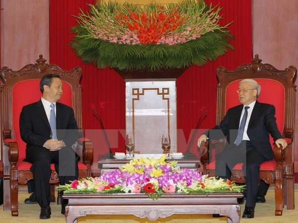 阮富仲总书记会见中国广西壮族自治区党委书记彭清华 ảnh 1 阮富仲总书记会见中国广西壮族自治区党委书记彭清华 ảnh 1