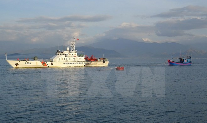 第11次越中北部湾共同渔区渔业海上联合检查圆满结束 ảnh 1