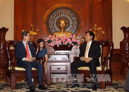 胡志明市领导会见来访的韩越友好议员协会主席 ảnh 2