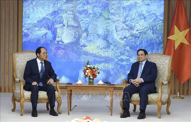 范明政总理会见韩国驻越南大使朴能运 ảnh 1