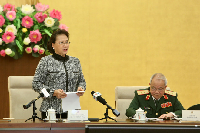 越南国会主席阮氏金银会见特工部队老兵 ảnh 1 越南国会主席阮氏金银会见特工部队老兵 ảnh 1