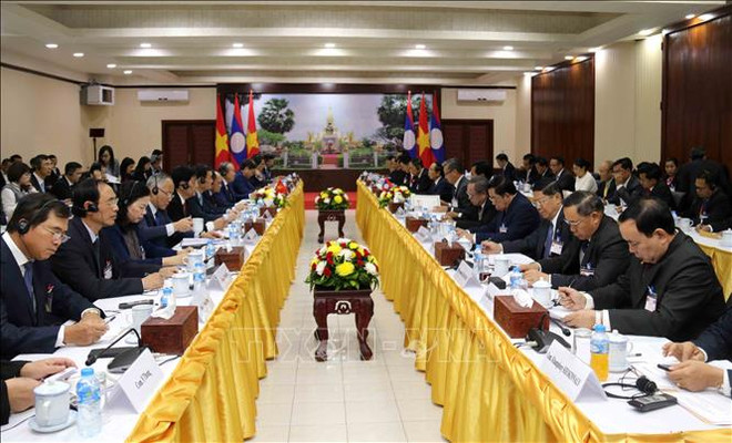 张和平副总理访问老挝 与老挝副总理会谈 ảnh 2  张和平副总理访问老挝 与老挝副总理会谈 ảnh 2