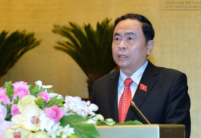 越南祖国阵线中央委员会主席陈清敏向韩桑林致贺电 ảnh 1