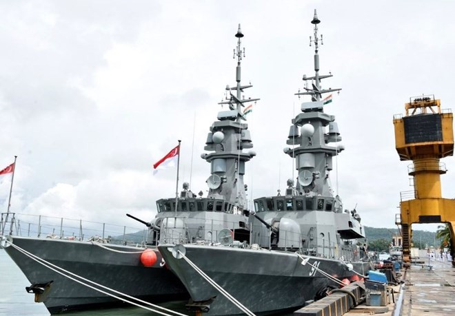 印度与新加坡举行大规模海上军事演习 ảnh 1