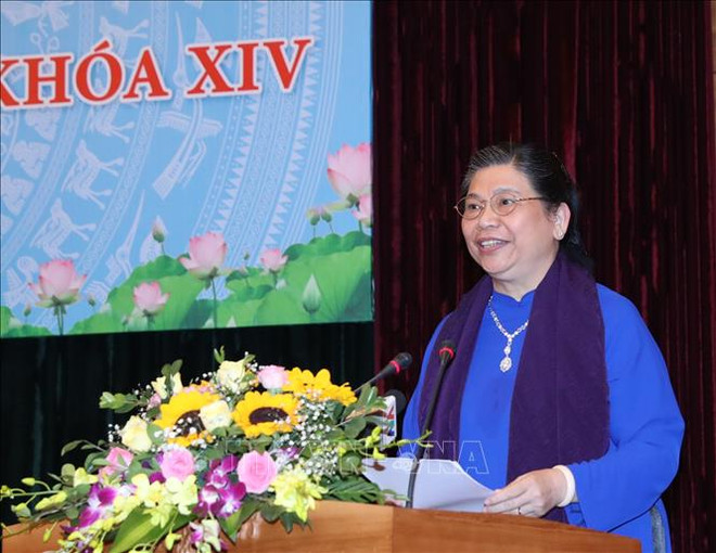 国会主席阮氏金银会见第十四届国会女代表 ảnh 2 国会主席阮氏金银会见第十四届国会女代表 ảnh 2