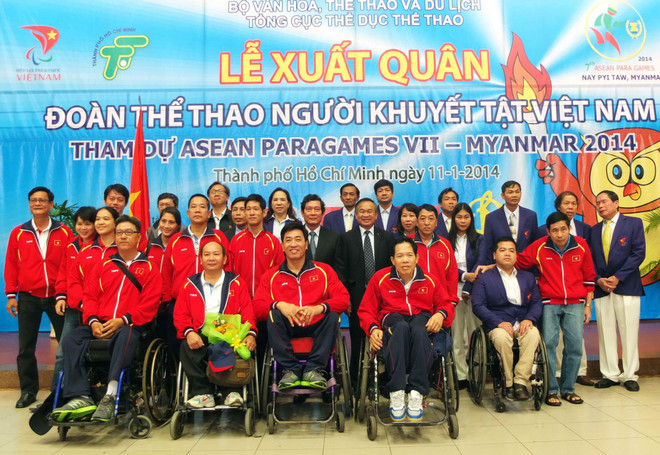 越南残疾人体育代表团出征新加坡参加第8届东盟残疾人运动会 ảnh 1 越南残疾人体育代表团出征新加坡参加第8届东盟残疾人运动会 ảnh 1