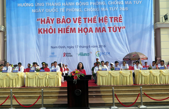 2016年禁毒行动月响应集会在南定省举行 ảnh 1