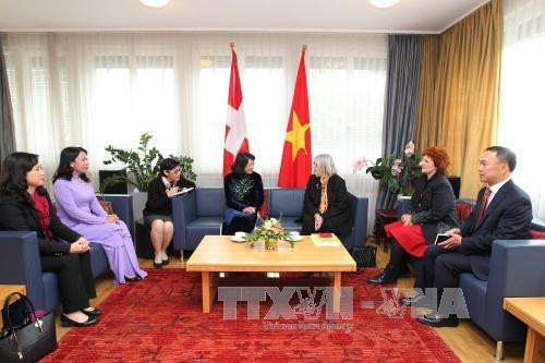 越南国家副主席邓氏玉盛对瑞士进行工作访问 ảnh 3 越南国家副主席邓氏玉盛对瑞士进行工作访问 ảnh 3