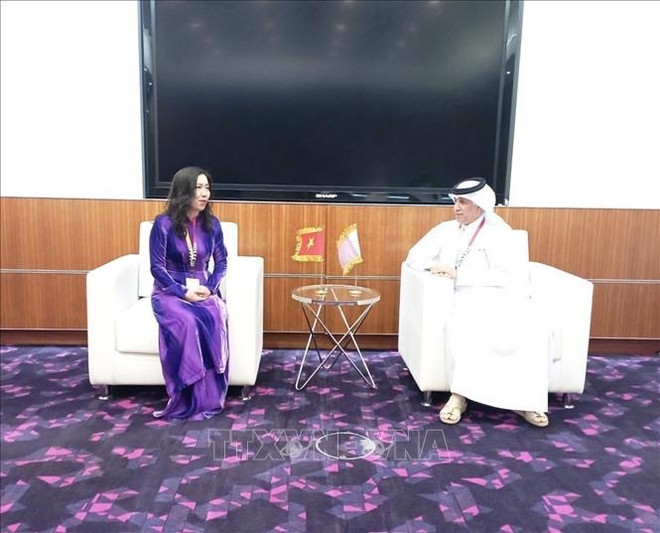 越南外交部副部长黎氏秋恒对卡塔尔进行工作访问 ảnh 2