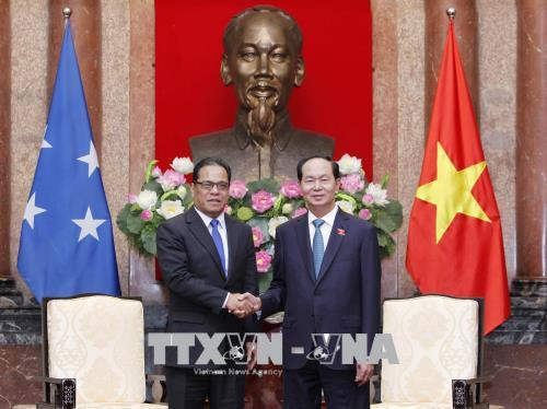 越南国家主席陈大光会见密克罗尼西亚联邦国会议长西米纳 ảnh 1 越南国家主席陈大光会见密克罗尼西亚联邦国会议长西米纳 ảnh 1