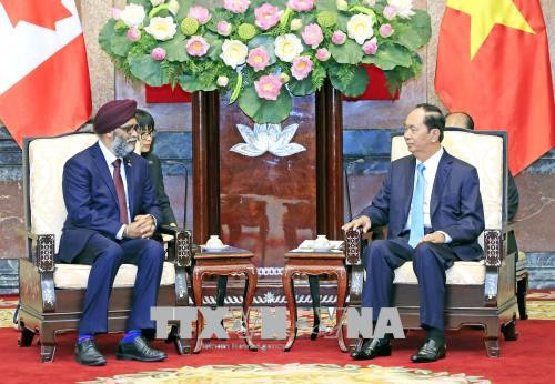 国家主席陈大光会见加拿大国防部长萨吉安 ảnh 1  国家主席陈大光会见加拿大国防部长萨吉安 ảnh 1