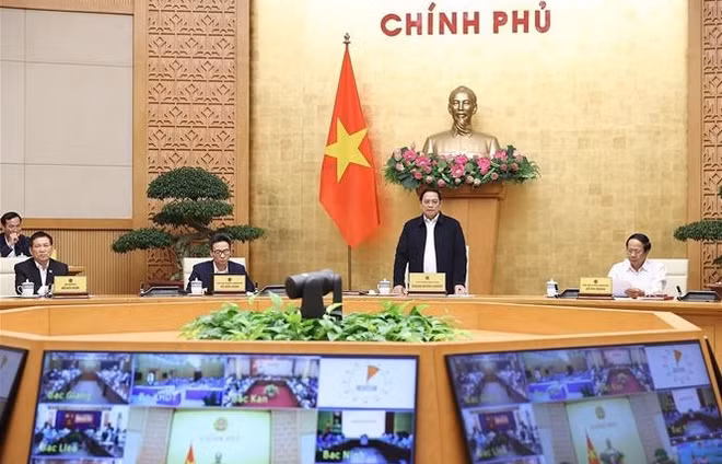政府总理范明政主持政府与各地方全国视频会议 ảnh 1