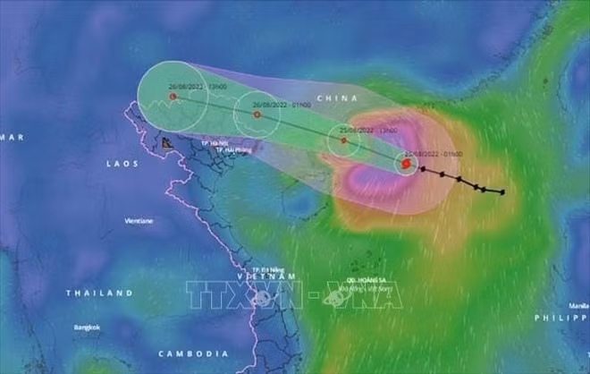 受第三号台风的影响 25日下午越南北部地区出现大暴雨到特大暴雨 ảnh 1