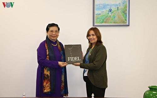 越南国会副主席丛氏放与IPU主席和古巴国会副主席举行双边会晤 ảnh 2 越南国会副主席丛氏放与IPU主席和古巴国会副主席举行双边会晤 ảnh 2