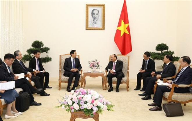 越南政府总理阮春福会见中国农业农村部部长韩长赋 ảnh 2