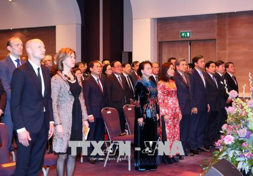 越南国会主席阮氏金银出席越南与荷兰建交45周年纪念活动 ảnh 1 越南国会主席阮氏金银出席越南与荷兰建交45周年纪念活动 ảnh 1