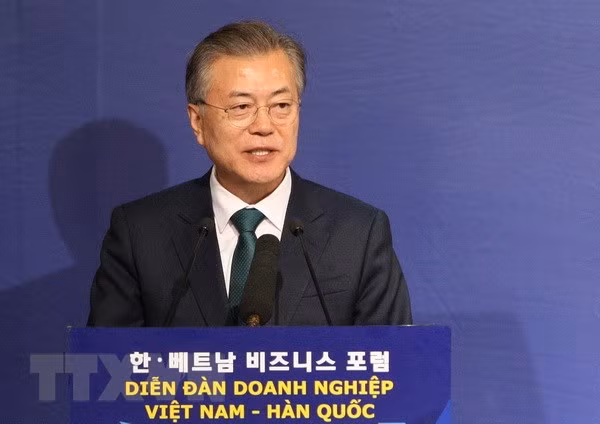 越南国家主席陈大光： 越南与韩国合作关系的未来依赖两国企业界的远见以及奋发向上、灵活、创新精神 ảnh 3