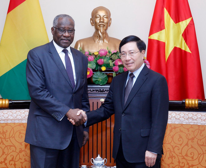 越南政府副总理兼外交部长范平明会见几内亚外交和海外侨民部长杜尔 ảnh 1 越南政府副总理兼外交部长范平明会见几内亚外交和海外侨民部长杜尔 ảnh 1