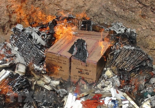 谅山省销毁总额为13亿越盾的假冒产品 ảnh 1