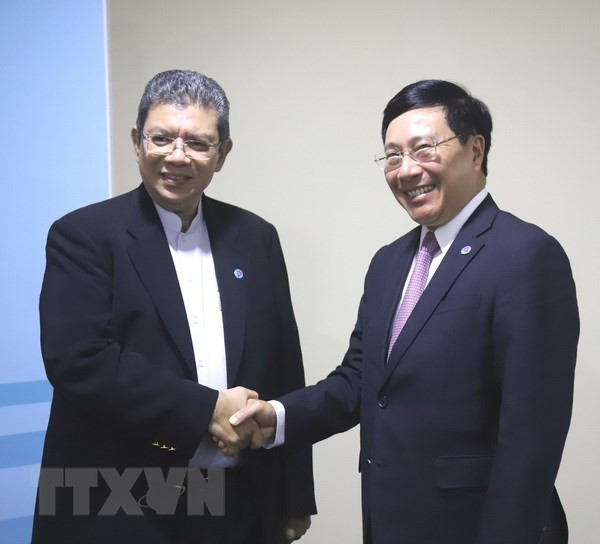 范平明在AMM-51期间密集与各国外长举行双边会晤 ảnh 4 范平明在AMM-51期间密集与各国外长举行双边会晤 ảnh 4