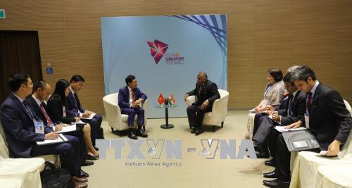 第51届东盟外长会议:越南政府副总理兼外长范平明会见印度、文莱和菲律宾外长 ảnh 1 第51届东盟外长会议:越南政府副总理兼外长范平明会见印度、文莱和菲律宾外长 ảnh 1