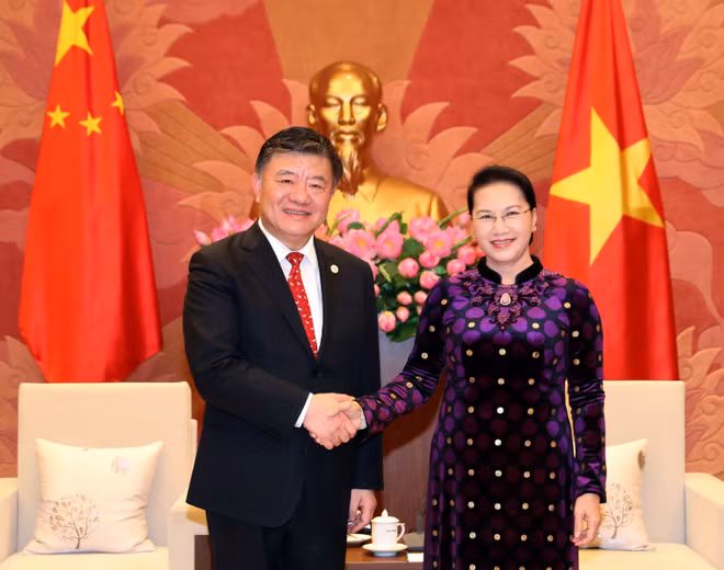 国会主席阮氏金银会见中国全国人大常委会副委员长陈竺 ảnh 1 国会主席阮氏金银会见中国全国人大常委会副委员长陈竺 ảnh 1