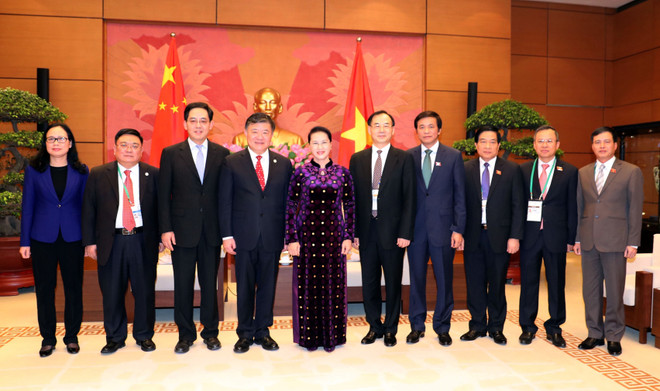 国会主席阮氏金银会见中国全国人大常委会副委员长陈竺 ảnh 2 国会主席阮氏金银会见中国全国人大常委会副委员长陈竺 ảnh 2