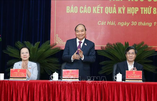 政府总理阮春福在海防市开展接待选民活动 ảnh 1 政府总理阮春福在海防市开展接待选民活动 ảnh 1