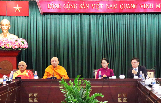 胡志明市领导会见泰国僧伽委员会代表团一行 ảnh 2