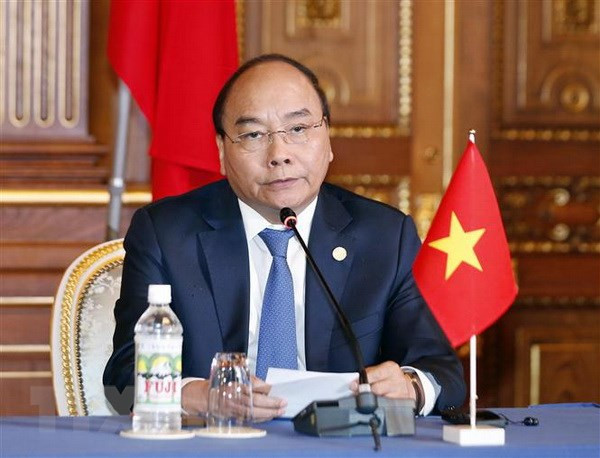 阮春福总理出席第10届日本与湄公河流域国家峰会新闻发布会 ảnh 1 阮春福总理出席第10届日本与湄公河流域国家峰会新闻发布会 ảnh 1