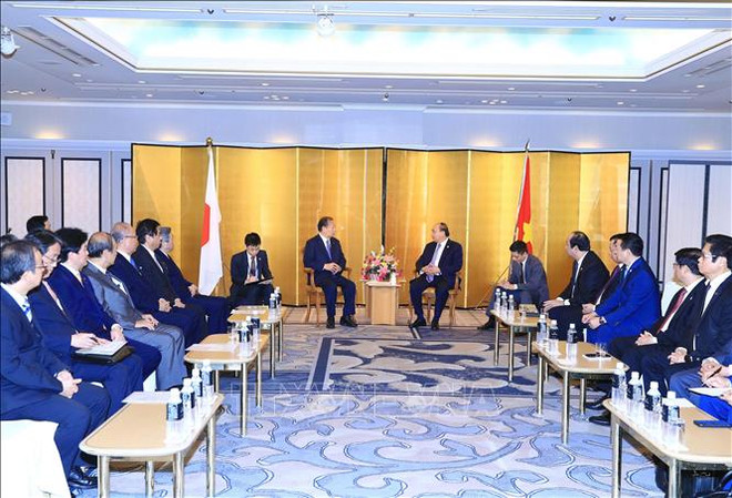 越南政府总理阮春福会见日越友好议员联盟主席 ảnh 1 越南政府总理阮春福会见日越友好议员联盟主席 ảnh 1