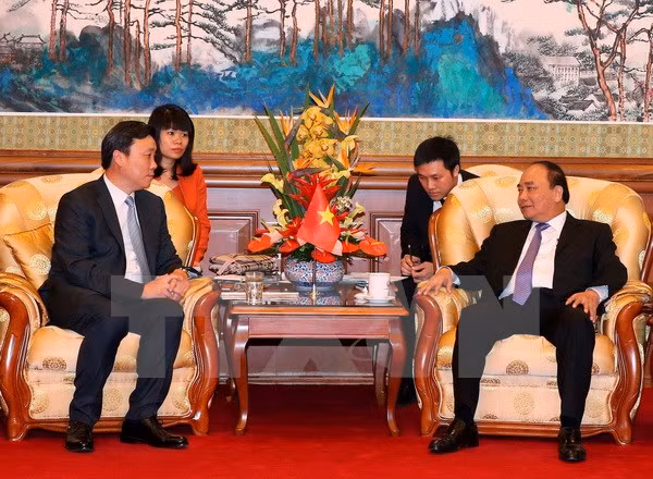 阮春福总理会见中国基础设施建设大型企业领导 ảnh 1