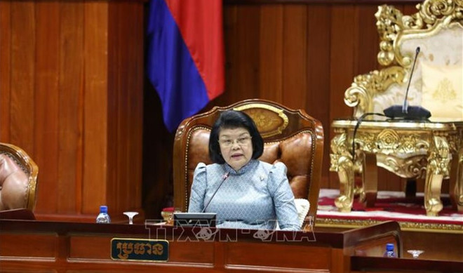 柬埔寨国会主席昆索达莉对越南进行正式访问:加强越柬传统友谊与团结 ảnh 1 柬埔寨国会主席昆索达莉对越南进行正式访问:加强越柬传统友谊与团结 ảnh 1